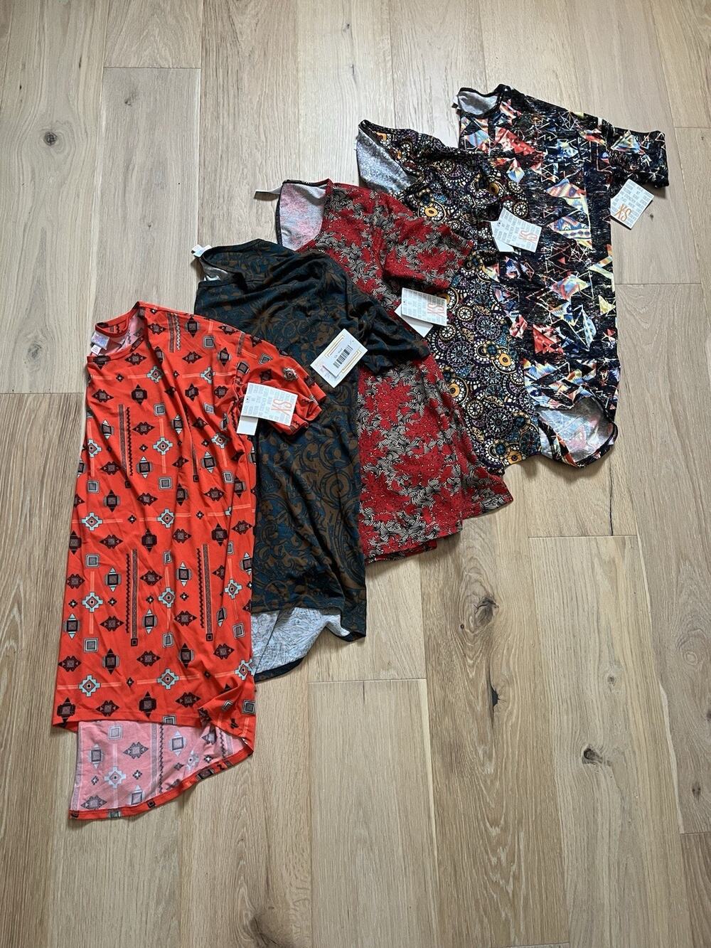 Lot Of 5 NWT Lularoe Womens X-Small XS Irma & Classic T Shirt Comfy Print Aztec